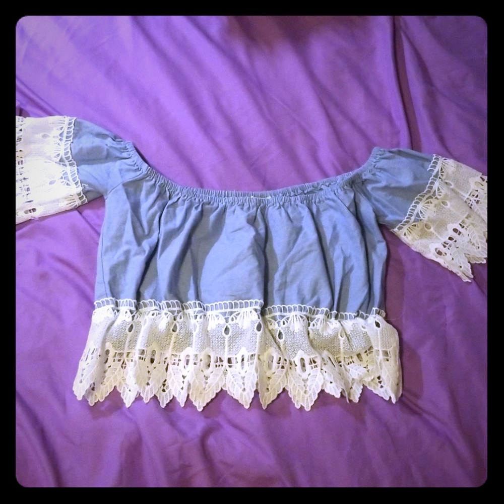 Denim crop top